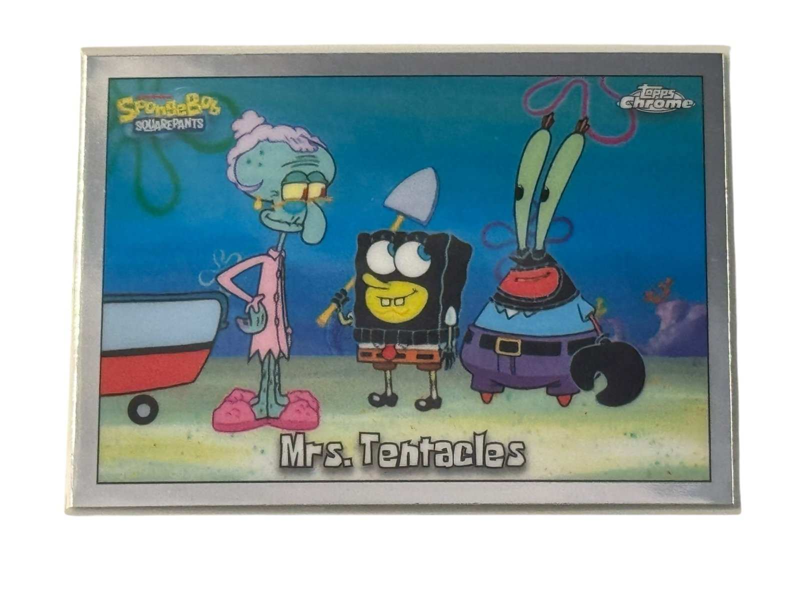 Topps Chrome SpongeBob 25th Anniversary Mrs. Tentacles trading card near mint condition