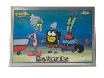 Topps Chrome SpongeBob 25th Anniversary Mrs. Tentacles trading card near mint condition