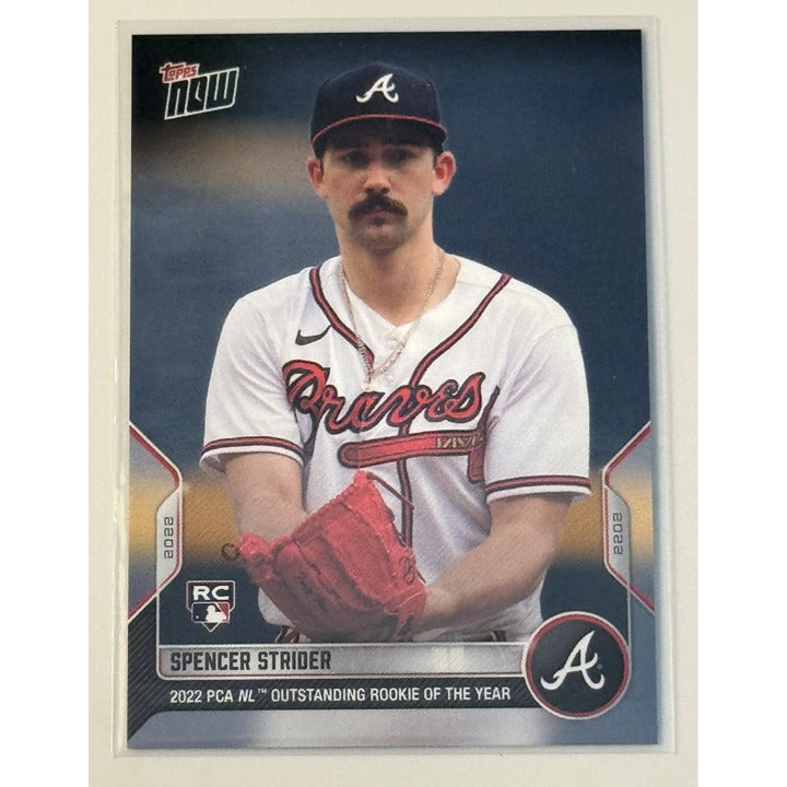 2022 Topps NOW Spencer Strider Rookie MLB Atlanta Braves - Near Mint Card #PCA-6