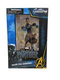 Marvel Gallery Black Panther Shuri PVC diorama statue with vibranium gauntlets on rocky base in display box