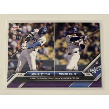 19/25 Shohei Ohtani/Mookie Betts/2 STARS 2024 Topps Now Back To Back Dodgers 742