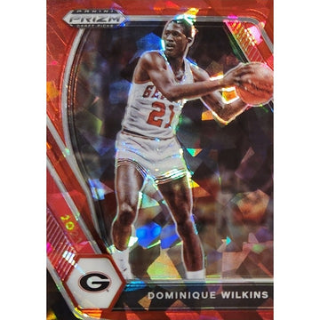 2021 Prizm Draft Picks Dominique Wilkins Red Cracked Ice #93 Georgia Bulldogs