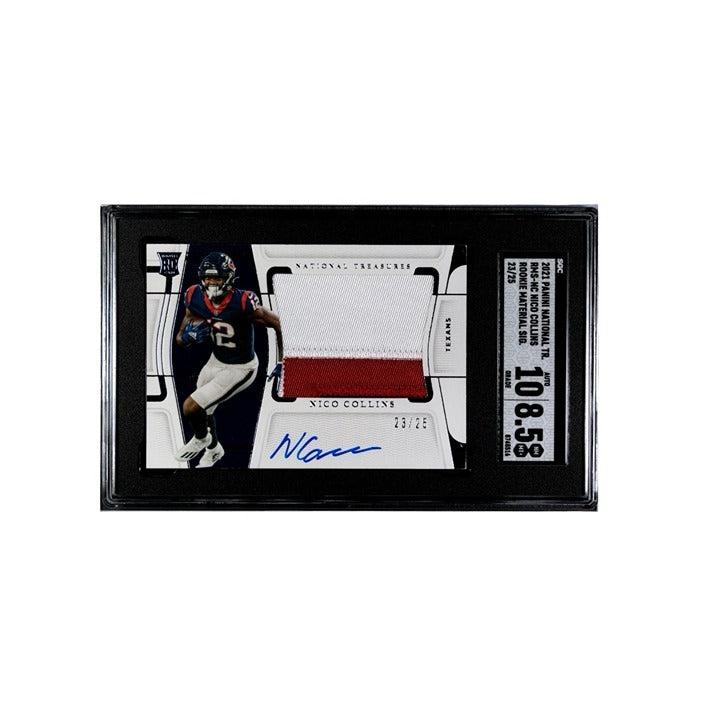 23/25 Nico Collins RC* Signed 2021 Panini National RMS-NC NFL Texans SGC 8.5/10*