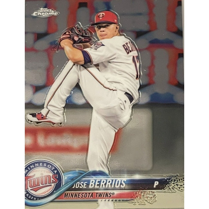 2018 Topps Chrome Jose Berrios MLB Minnesota Twins Baseball Card 187 Set Builder