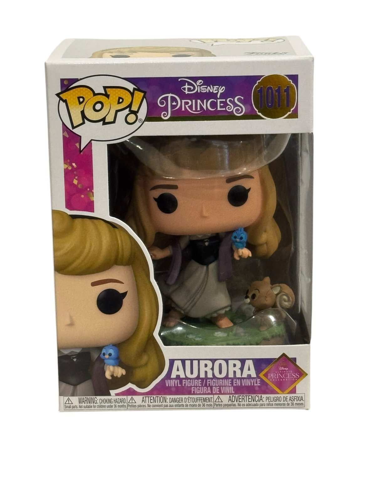 Funko Pop Disney Princess Aurora vinyl figure with forest animals in box