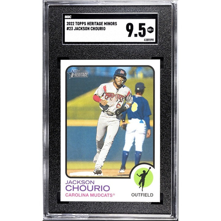 2022 Topps Heritage Minor League Edition Jackson Chourio RC* Brewers #23 SGC 9.5