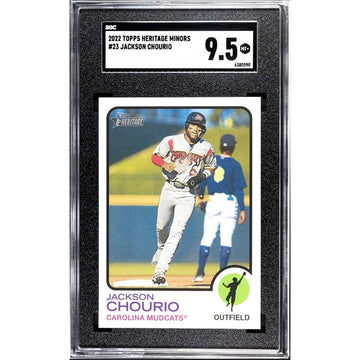 2022 Topps Heritage Minor League Edition Jackson Chourio RC* Brewers #23 SGC 9.5