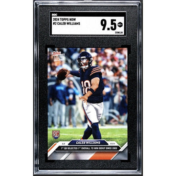 2024 Topps Now 1st Overall Debut Win Caleb Williams RC NFL Bears Catd #2 SGC 9.5