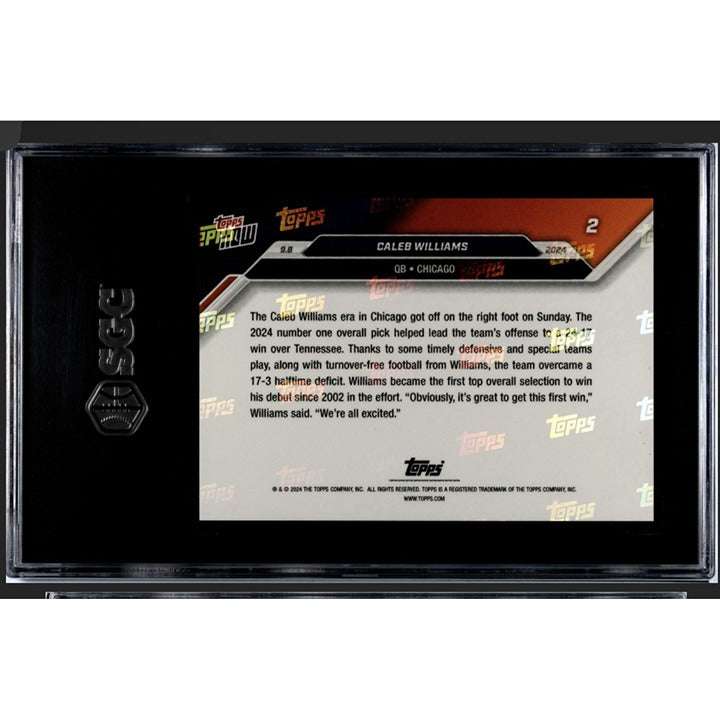 2024 Topps Now Caleb Williams rookie NFL Bears football card graded SGC 9.5 sealed