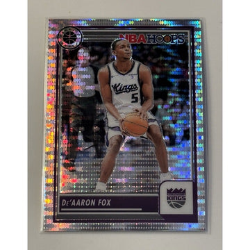 2023-24 Panini Premium Stock De'Aaron Fox* Silver Disco Prizm NBA Kings Card 199