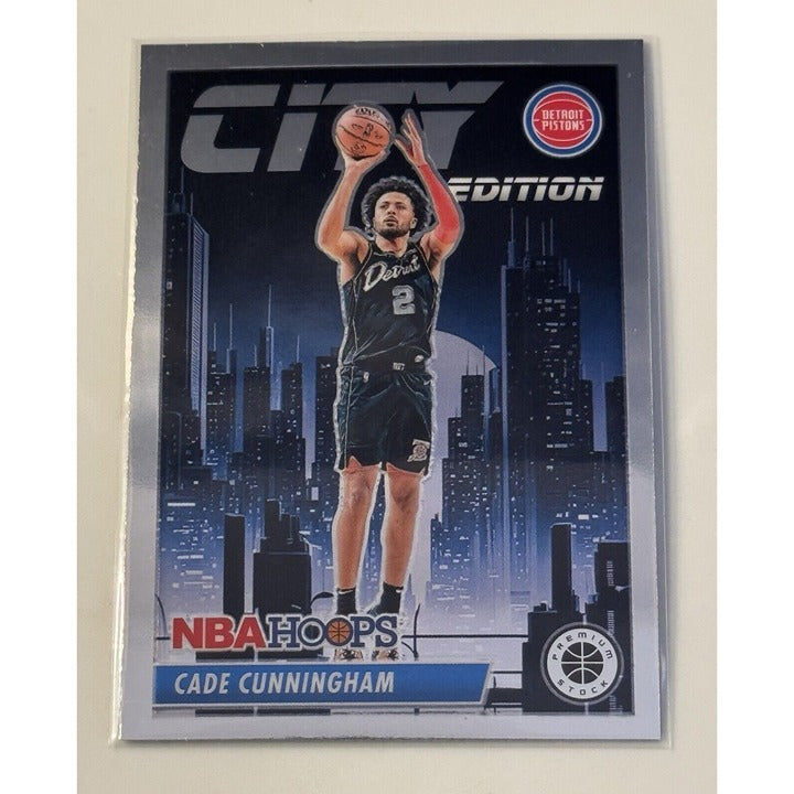 2023-24 NBA Hoops Premium Stock City Edition Silver Cade Cunningham* Pistons #29
