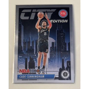 2023-24 NBA Hoops Premium Stock City Edition Silver Cade Cunningham* Pistons #29