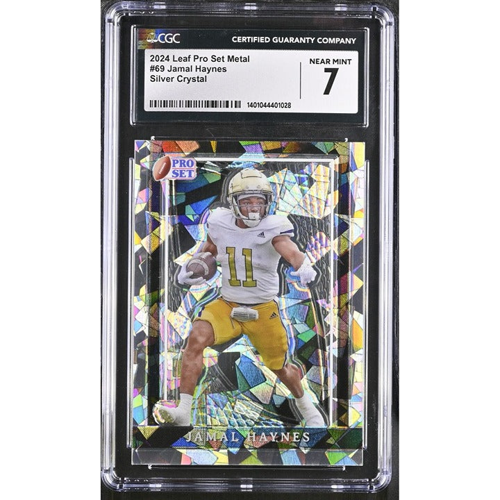 2024 Leaf Pro Set Metal Jamal Haynes RC Georgia Tech Football #69 GRADED - CGC 7