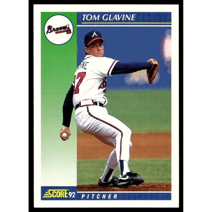 1992 Score #450 Tom Glavine MLB Baseball Atlanta Braves Card HOF WS Champ - Mint