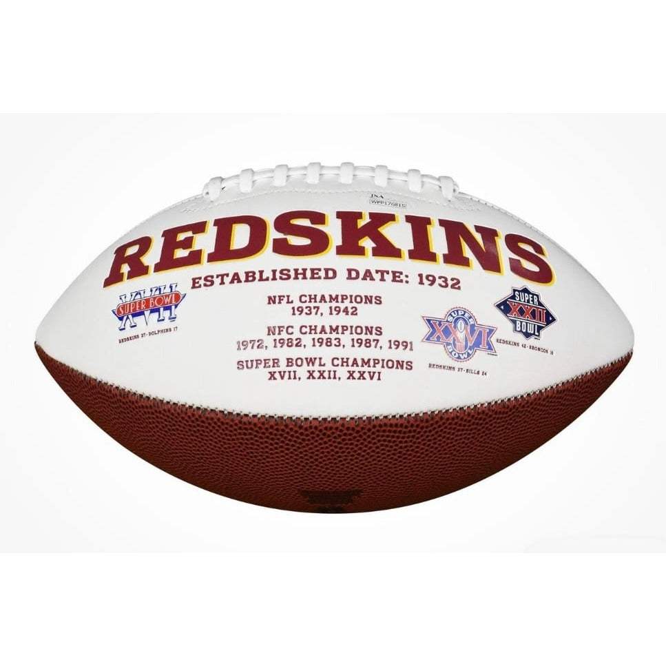 Joe Theismann signed Washington Redskins logo football with 83 NFL MVP inscription and JSA authentication