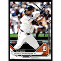 Riley Greene 2025 MLB All-Star Game baseball card in Detroit Tigers uniform holding bat