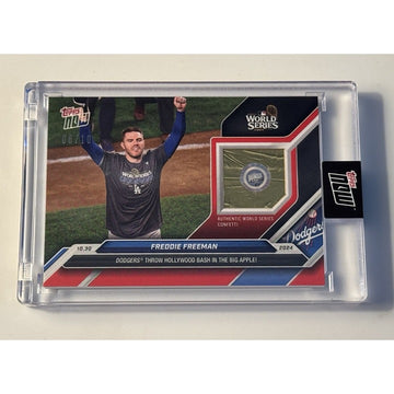 8/10* Freddie Freeman 2024 Topps Now WSC-3C - World Series Gold Confetti Dodgers