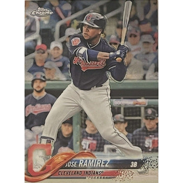 2018 TOPPS CHROME Jose Ramirez #189 Cleveland Indians/Guardians MLB JUST PULLED!