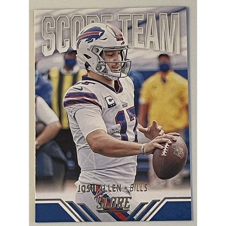 2021 Panini Score Football Josh Allen Buffalo Bills SCORE Team Insert card #ST4