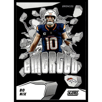 Bo Nix 2025 Panini Score NFL Football Card 5 Denver Broncos Near Mint or Better