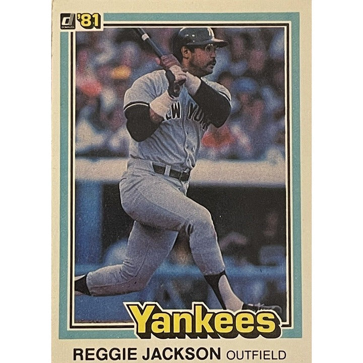 1981 Donruss New York Yankees Baseball Card #348 Reggie Jackson Vintage MLB HOF
