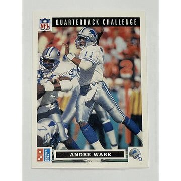 Andre Ware 1991 The Quarterbacks Challenge Dominoes Card #9 - NFL Lions Vintage*