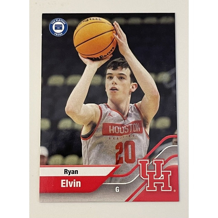 Ryan Elvin 2022 Houston Cougars NCAA basketball trading card preseason shooting pose