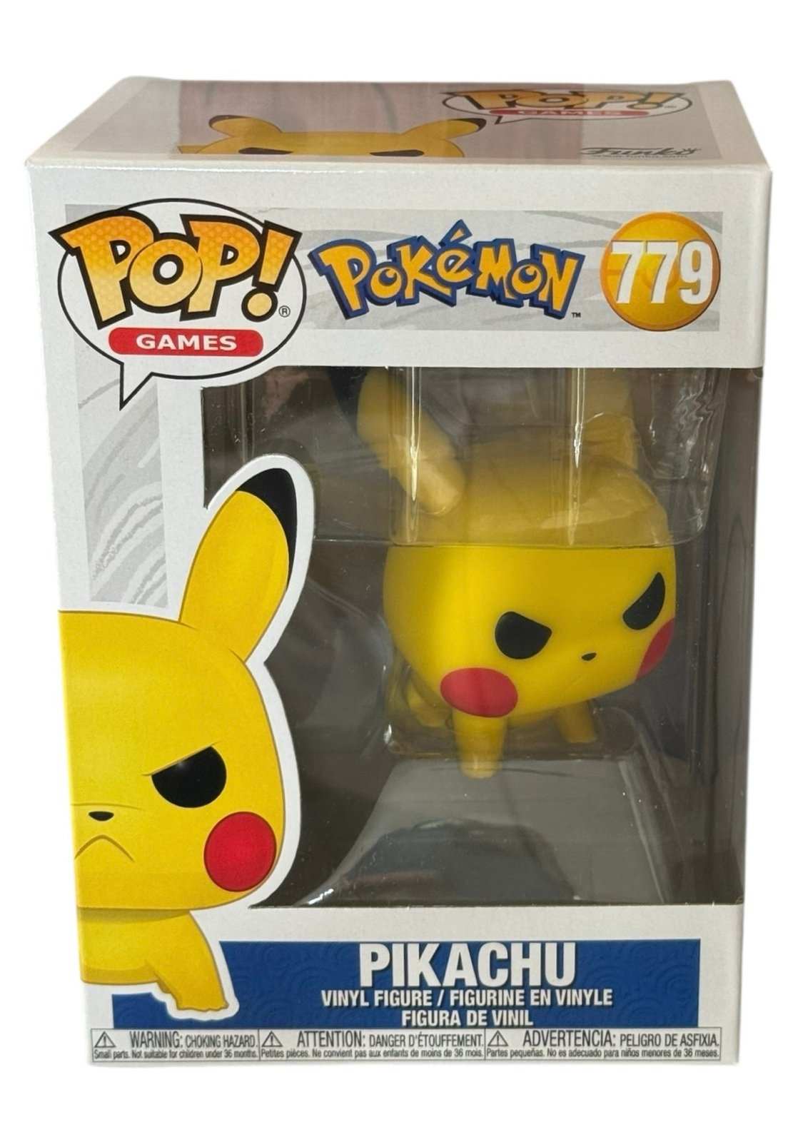 Sealed Funko Pop Games Pikachu Pokemon figure angry face #779 new collectible