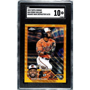 Cedric Mullins 2023 Topps Chrome #68 Orange Wave Refr. 25/25 MLB Orioles SGC 10*