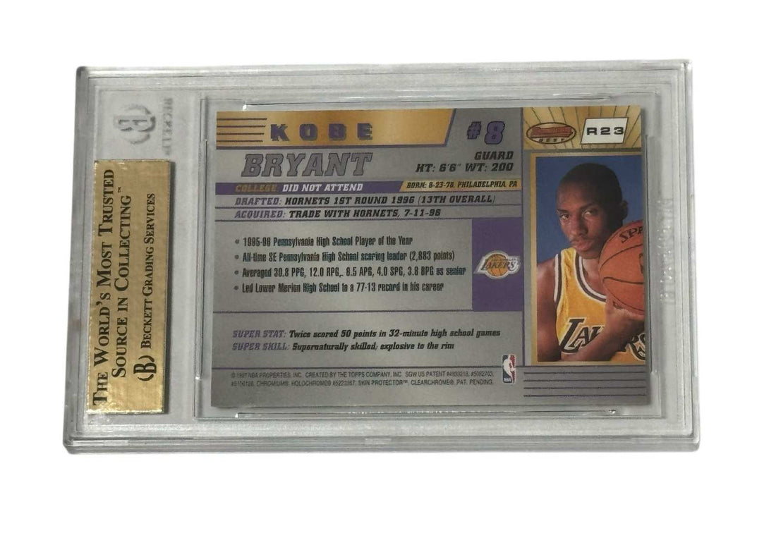 Kobe Bryant RC 1996-97 Bowman’s Best #R23 BGS 9.5 GEM MINT NBA Lakers