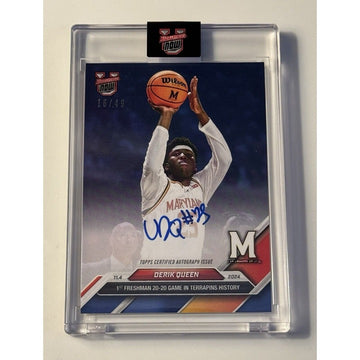 16/49* 2024-25 Bowman U NOW Derik Queen RC* Auto Blue On-Card Autograph Maryland
