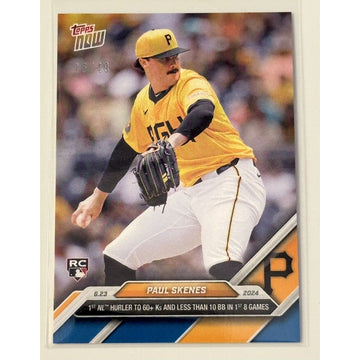 2024 Topps NOW 26/49 Paul Skenes RC Blue Parallel Rookie Card #334 - MLB Pirates