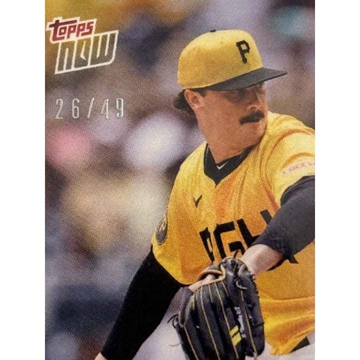 2024 Topps NOW Paul Skenes RC Blue Parallel rookie baseball card #334 Pittsburgh Pirates limited edition