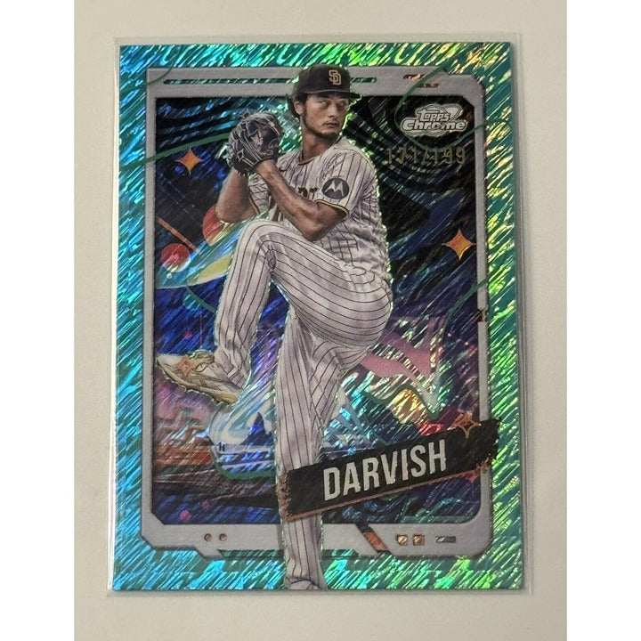 171/199 2024 Topps Chrome Cosmic Yu Darvish Purple Nebula Refractor* Padres #170