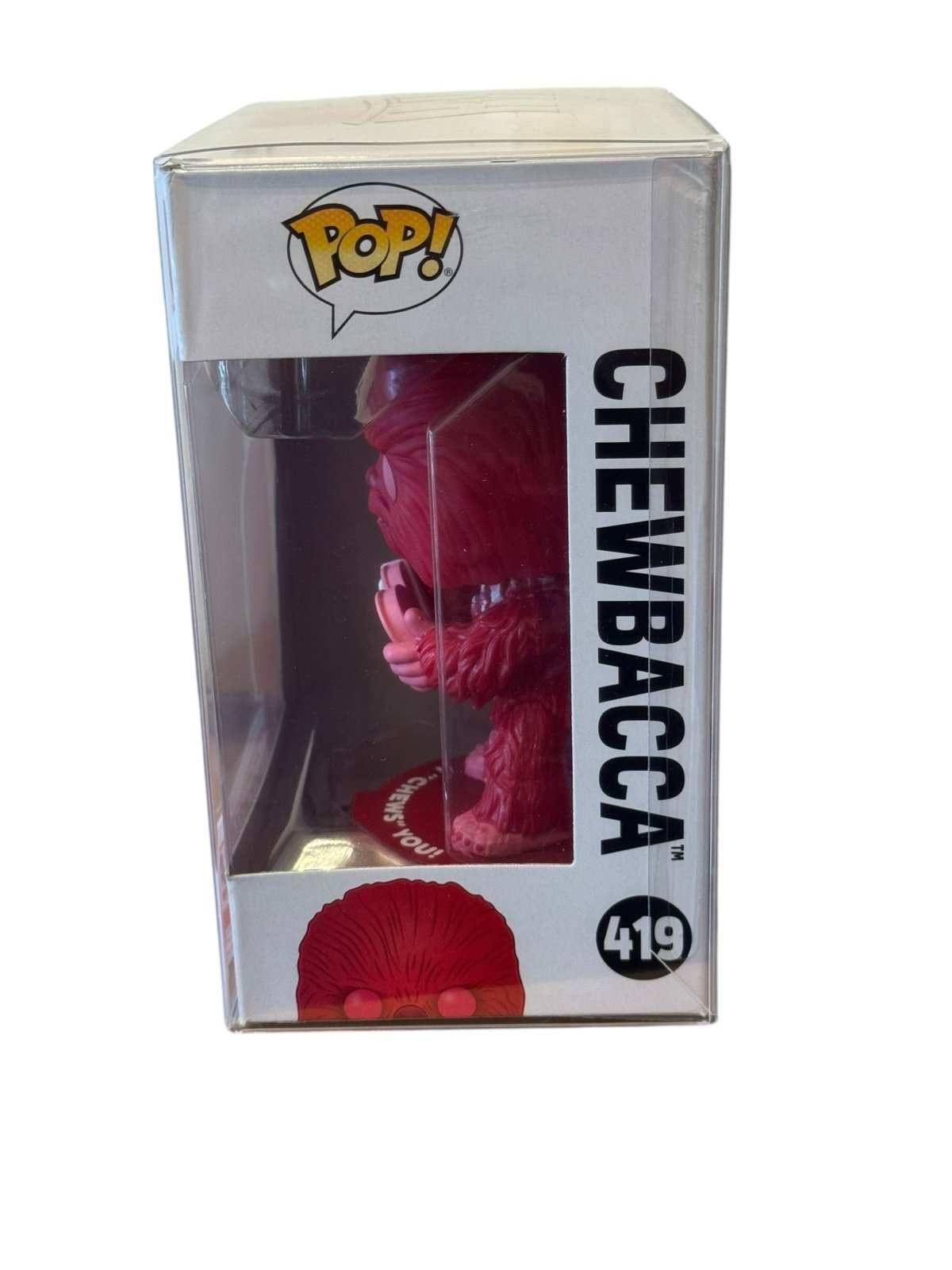 Chewbacca Valentine Funko Pop #419 Star Wars exclusive bobble-head holding heart in box