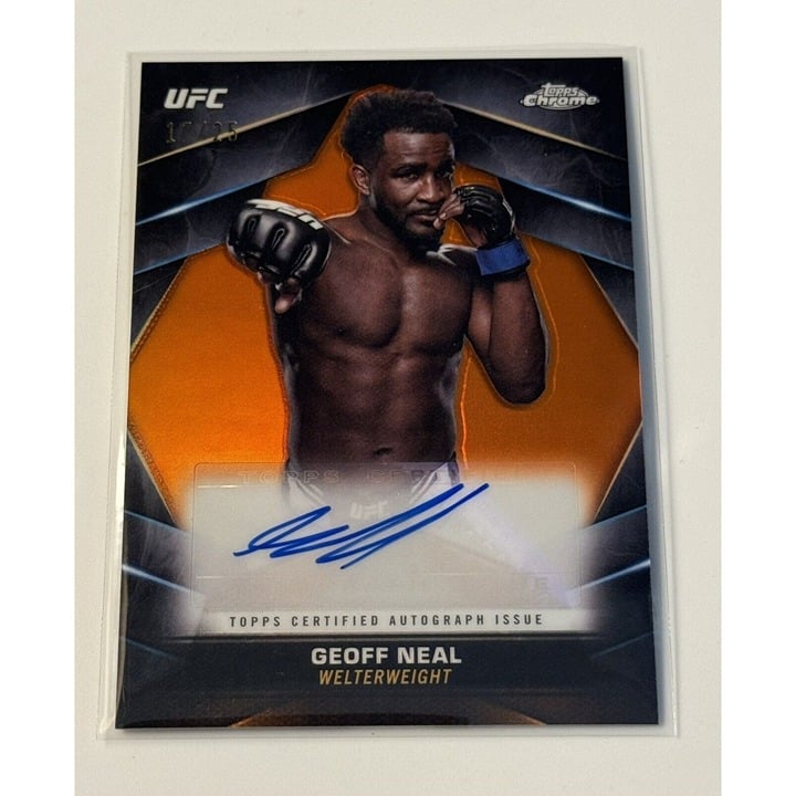 2024 Topps Chrome UFC 17/25 Geoff Neal Auto* Chrome Veteran Red - Refractor UFC*