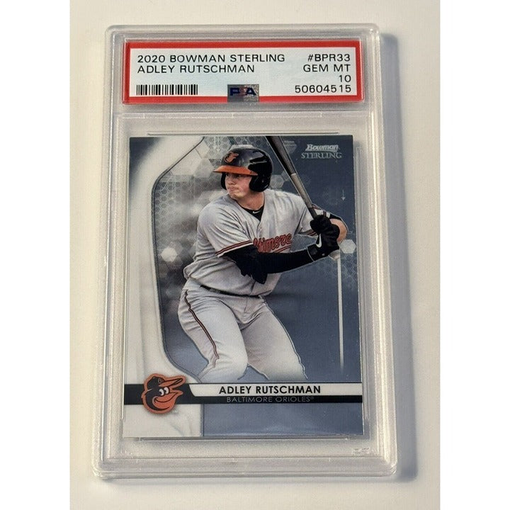 Adley Rutschman RC 2023 Bowman Sterling MLB Orioles Rookie Card #BSR-33 - PSA 10