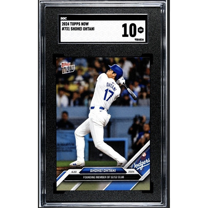 2024 Topps Now Shohei Ohtani Card #731 1st Ever 52/52 Club Card- GEM-MINT SGC 10