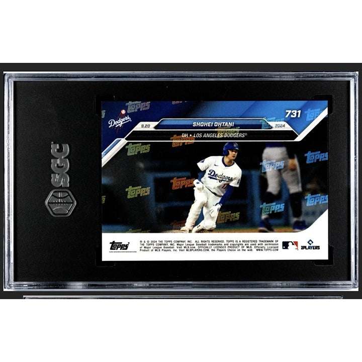2024 Topps Now Shohei Ohtani Card #731 graded GEM-MINT SGC 10, 1st Ever 52/52 Club, Los Angeles Dodgers