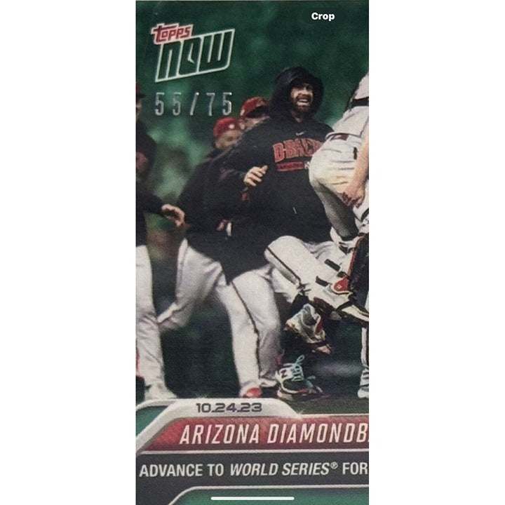 Rare 55/75 Arizona DBacks Advance World Series 2023 MLB Topps Now baseball card 1044B in protective case