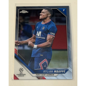 2021-22 Topps Chrome Sapphire UEFA Kylian Mbappe Futbol Card 1 PSG France Soccer