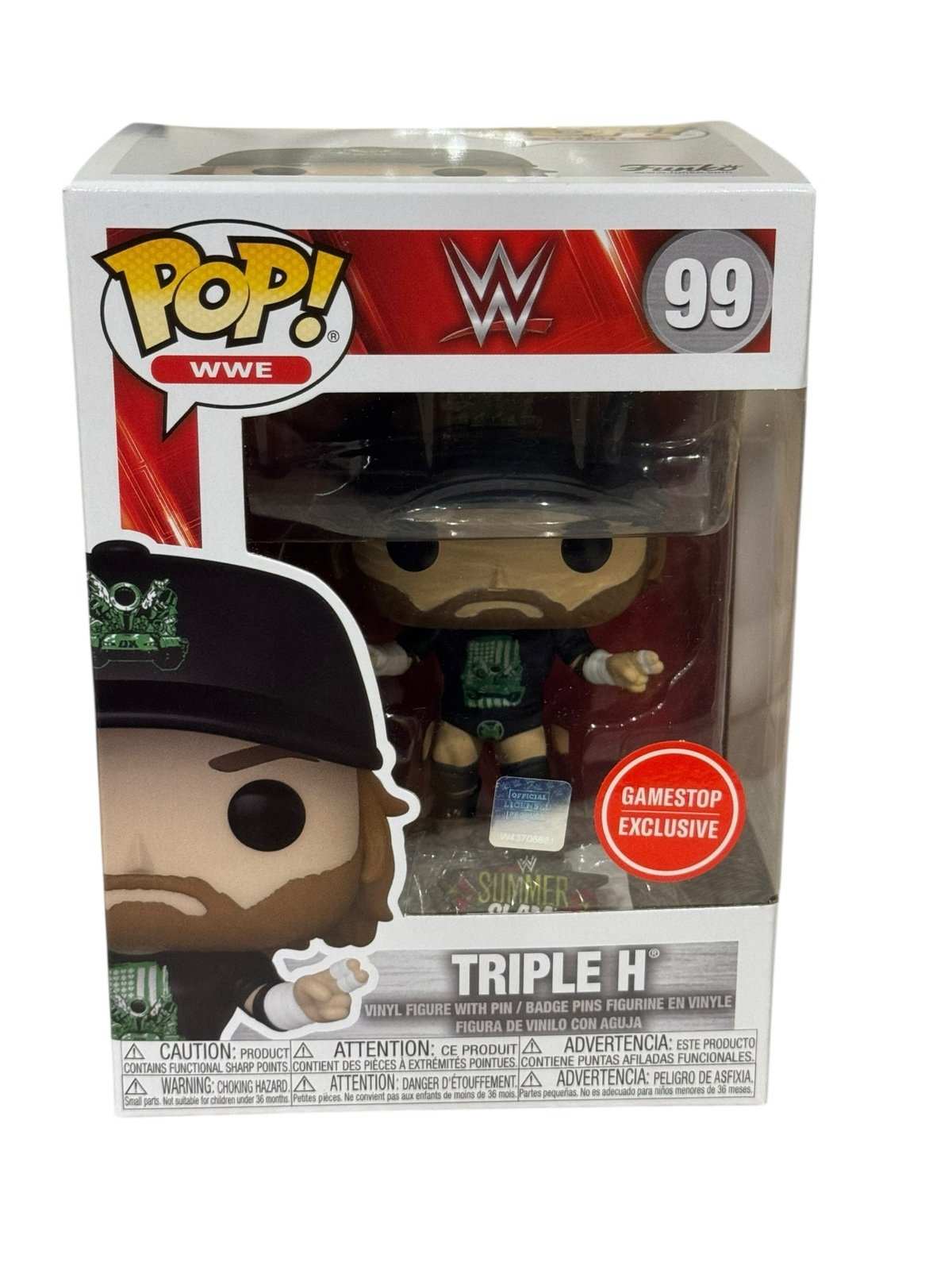 WWE Triple H Funko Pop 99 GameStop Exclusive DX SummerSlam vinyl figure in box
