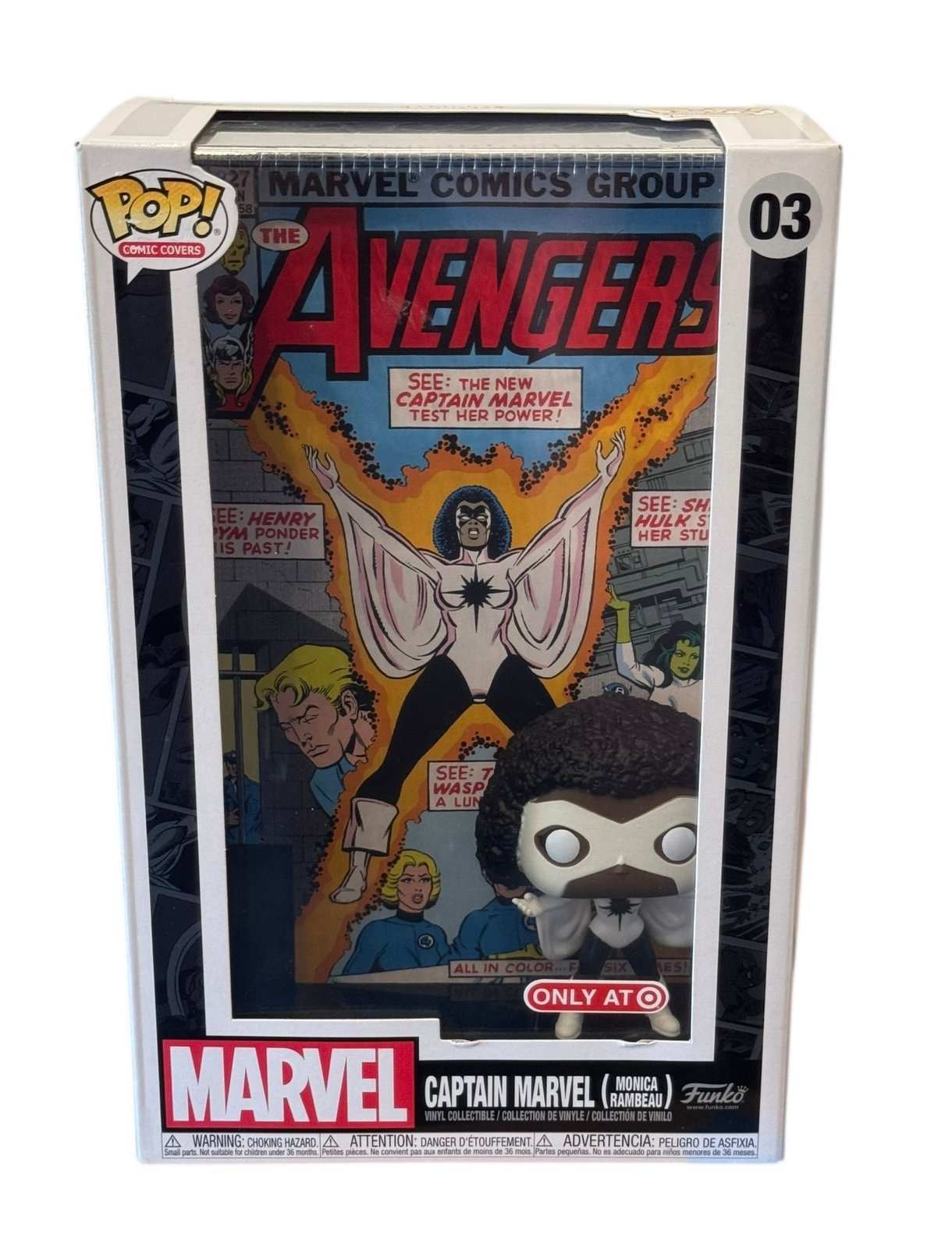 Funko POP! Comic Covers Captain Marvel Monica Rambeau Avengers collectible in premium display box