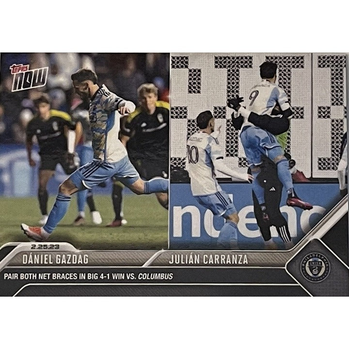 2023 Topps Now MLS DANIEL GAZDAG JULIAN CARRANZA PHILADELPHIA UNION -futbol - #7