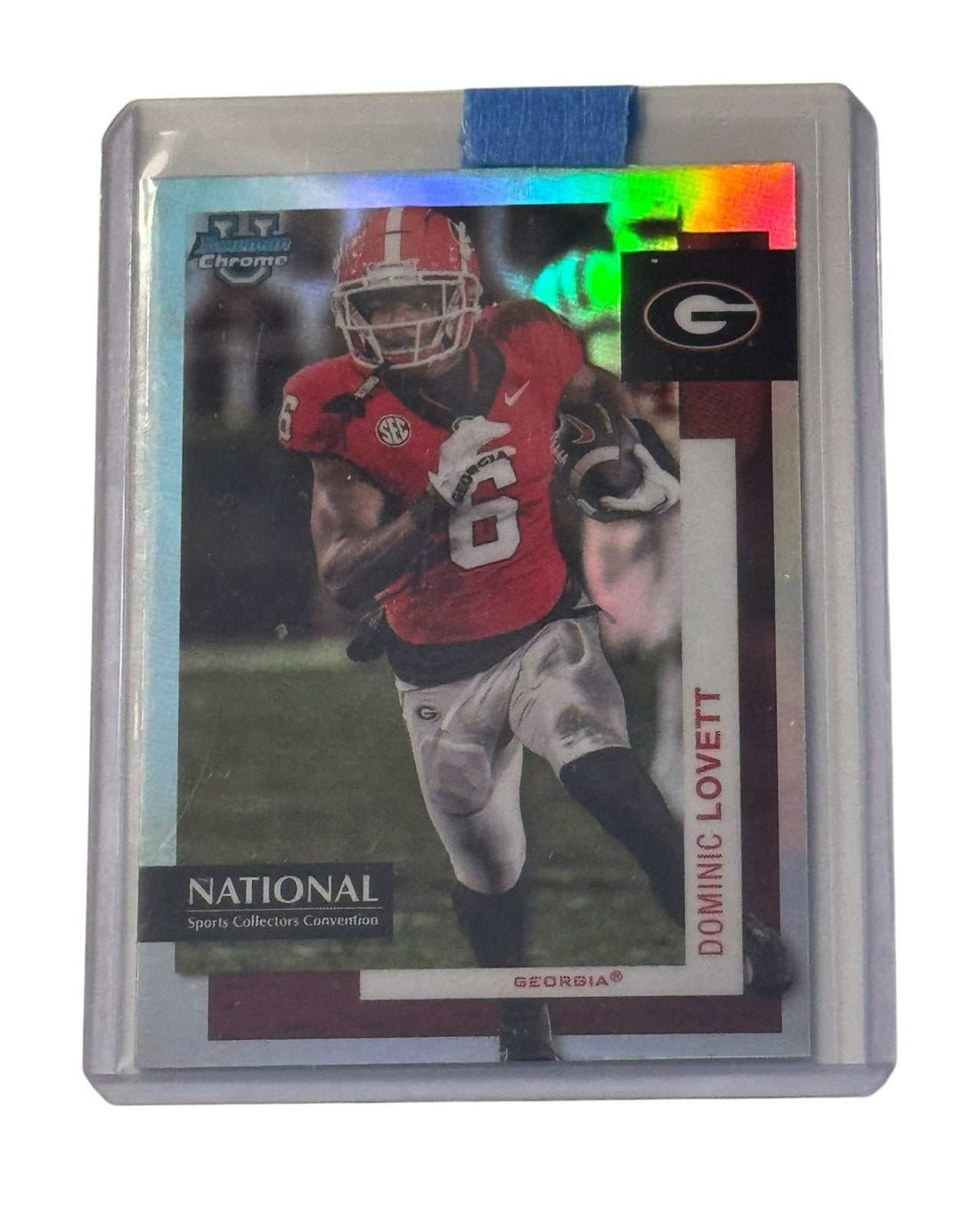 Dominic Lovett RC National Exclusive Bowman U Chrome Georgia Bulldogs football card