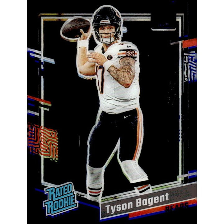 62/99 Tyson Bagent 2023 Donruss CLEAR Series NFL Chicago Bears Football Card 100