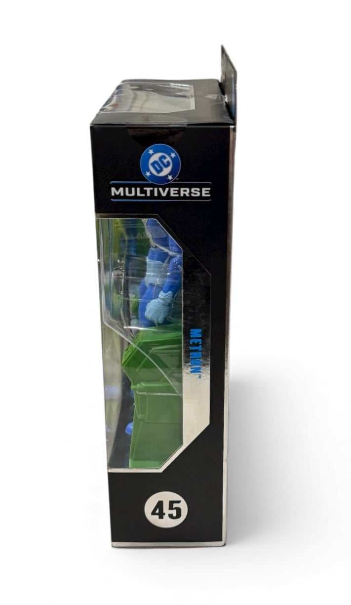 DC Multiverse Metron figure in sealed collector packaging with Mobius Chair accessory