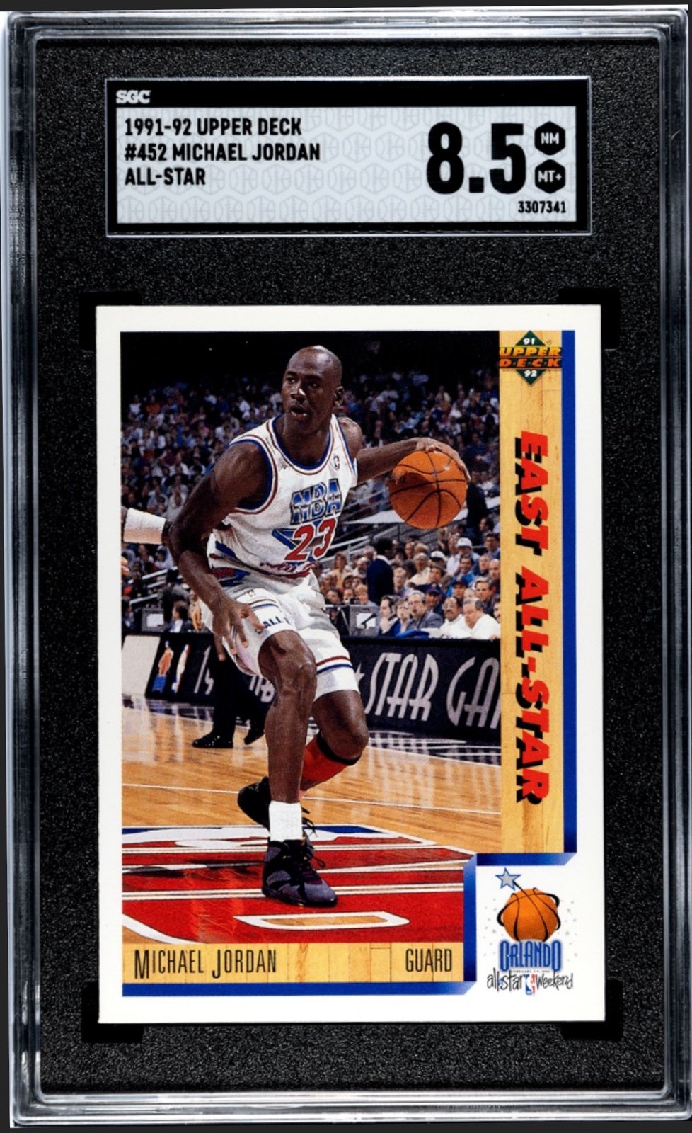 1991-92 Upper Deck Michael Jordan All-Star basketball card graded SGC 8.5