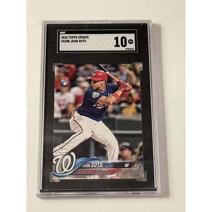 2018 Topps Update Juan Soto Rookie Baseball Card SGC 10 Gem Mint Nationals Padres