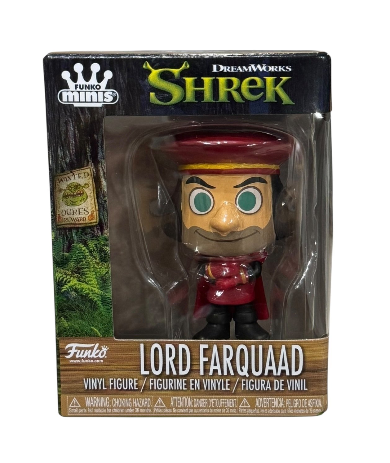 Funko MINI Shrek Lord Farquaad vinyl figure in red outfit DreamWorks collectible in packaging